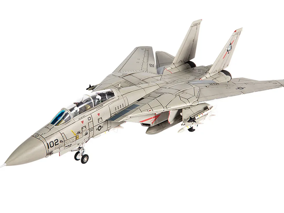 Grumman F-14A Tomcat Fighter Aircraft "VF-41 Black Aces, USS Nimitz, Gulf of Sidra" (1981) United States Navy 1/72 Diecast Model by JC Wings