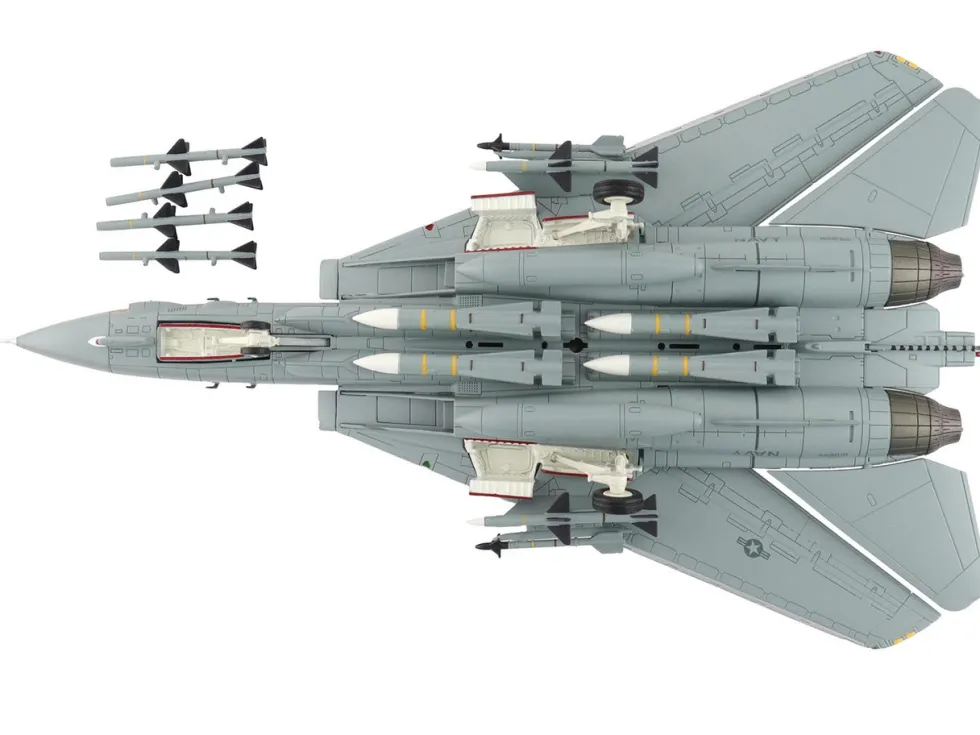 Grumman F-14A Tomcat Fighter Aircraft "VF-1 (with Optional Decals)" United States Navy "Air Power Series" 1/72 Diecast Model by Hobby Master