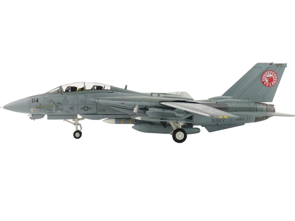Grumman F-14A Tomcat Fighter Aircraft "VF-1 (with Optional Decals)" United States Navy "Air Power Series" 1/72 Diecast Model by Hobby Master
