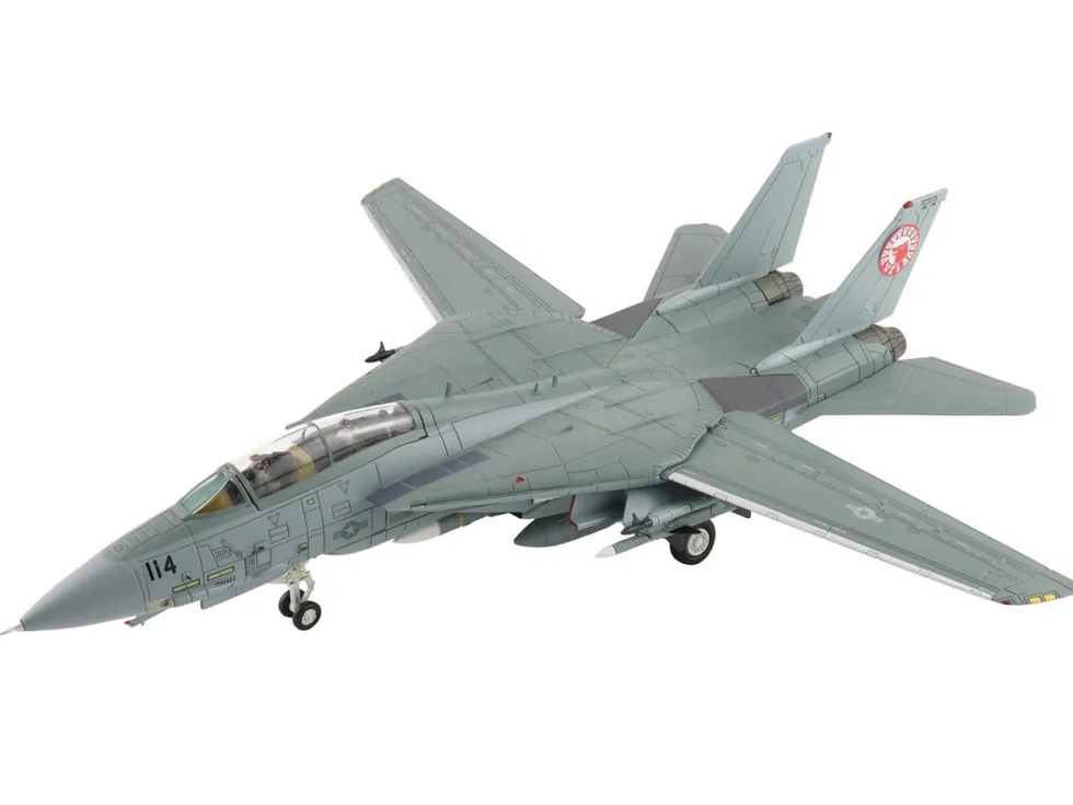 Grumman F-14A Tomcat Fighter Aircraft "VF-1 (with Optional Decals)" United States Navy "Air Power Series" 1/72 Diecast Model by Hobby Master