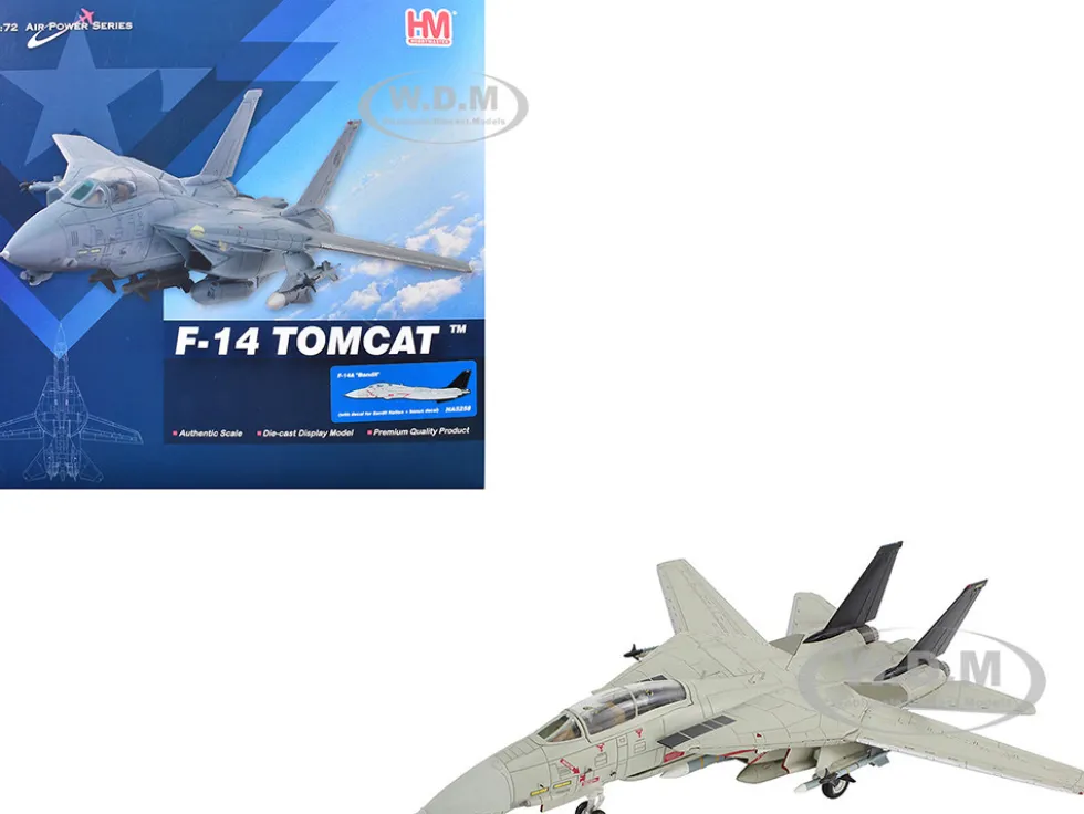 Grumman F-14A Tomcat Fighter Aircraft "Bandit Rogue Nation" United States Navy "Air Power Series" 1/72 Diecast Model by Hobby Master
