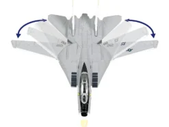 Grumman F 14B Tomcat Fighter Aircraft VF 142 Ghostriders and Section K of USS Enterprise CVN 65 Aircraft Carrier Display Deck Legendary F 14 Tomcat Series 1/200 Diecast Model Forces of Valor WJ-831111