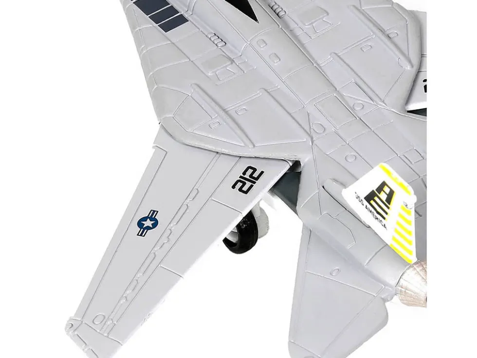 Grumman F 14B Tomcat Fighter Aircraft VF 142 Ghostriders and Section K of USS Enterprise CVN 65 Aircraft Carrier Display Deck Legendary F 14 Tomcat Series 1/200 Diecast Model Forces of Valor WJ-831111