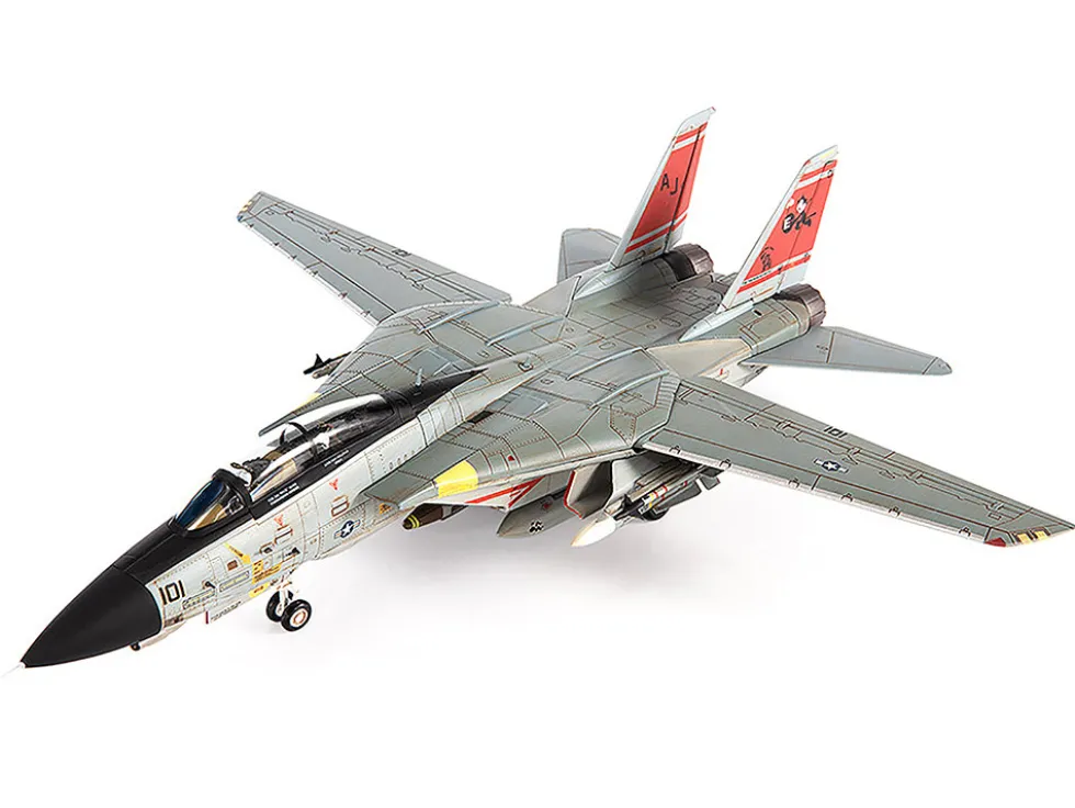 Grumman F 14D Tomcat Fighter Aircraft VF 31 Tomcatters USS Theodore Roosevelt The Last Flight 2006 United States Navy 1/72 Diecast Model JC Wings JCW-72-F14-015