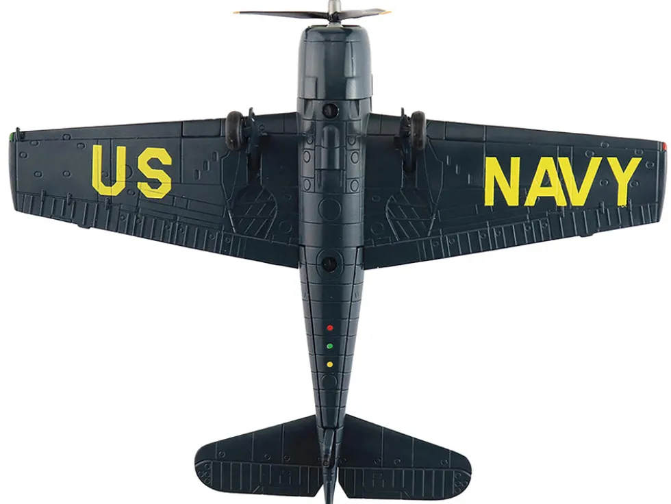 Grumman F6F-5 Hellcat Fighter Aircraft "Blue Angels #1-4 Decals" (1946) United States Navy "Air Power Series" 1/72 Diecast Model by Hobby Master