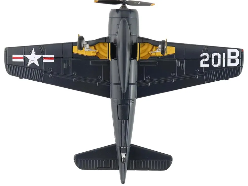 Grumman F8F-2P Bearcats Fighter Aircraft "121714, Duxford (Restored Plane)" (2014) United States Navy "SkyMax Flying Heroes" Series 1/72 Diecast Model by Hobby Master