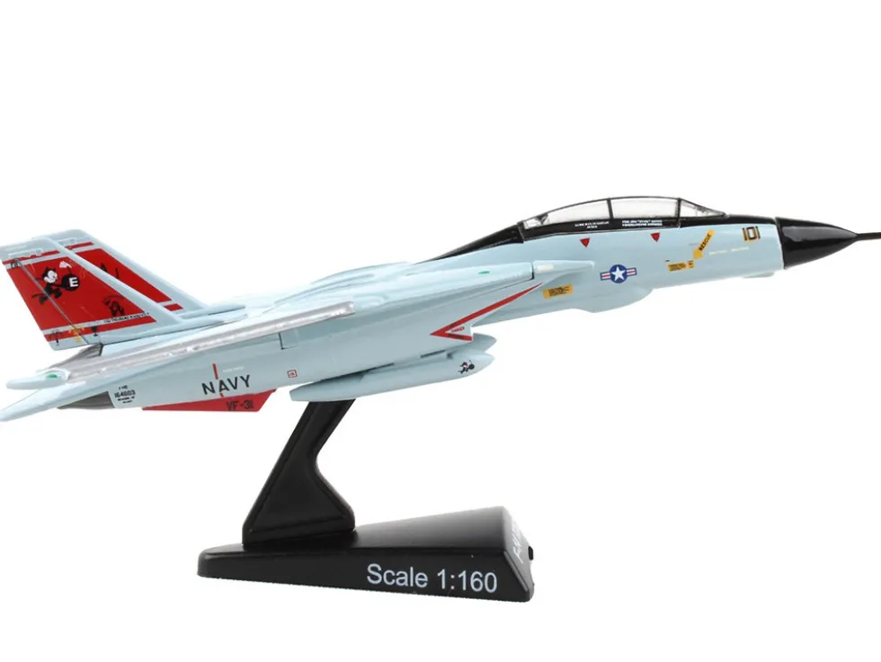 Grumman F 14 Tomcat Fighter Aircraft VF 31 Tomcatters United States Navy 1/160 Diecast Model Airplane Postage Stamp PS5383-5