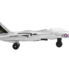 Grumman F 14 Tomcat Fighter Aircraft Silver Metallic United States Navy VF 84 Jolly Rogers with Runway Section Diecast Model Airplane Runway24 RW115