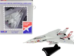 Grumman F 14 Tomcat Fighter Aircraft VF 111 Sundowners Miss Molly United States Navy 1/160 Diecast Model Airplane Postage Stamp PS5383-4