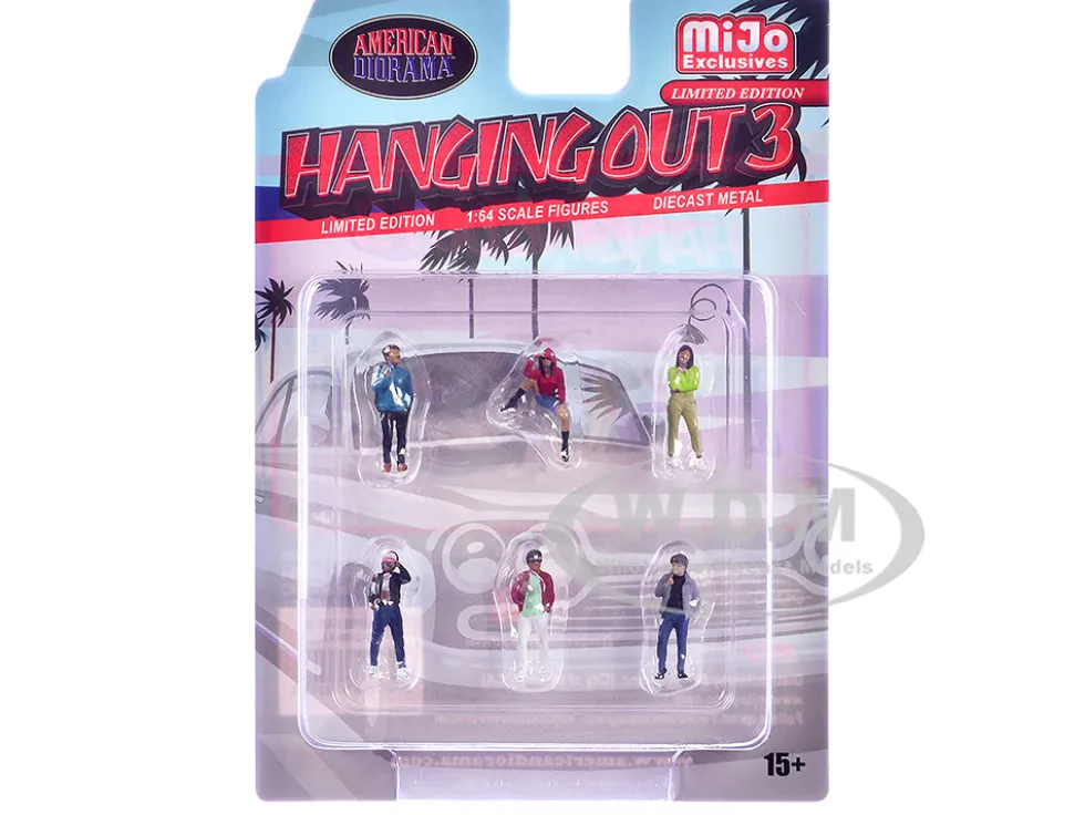 Hanging Out #3 6 piece Diecast Figure Set (6 Figures) Limited Edition for 1/64 Scale Models by American Diorama