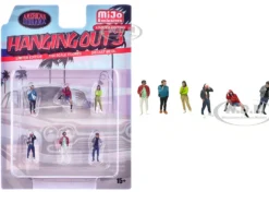 Hanging Out #3 6 piece Diecast Figure Set (6 Figures) Limited Edition for 1/64 Scale Models by American Diorama