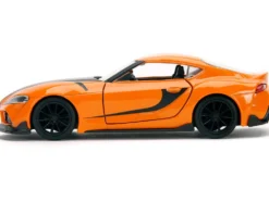 Han's Mazda RX-7 Orange Metallic Matt Black Toyota GR Supra Orange Metallic Black Hood Set 2 pieces Fast & Furious Series 1/32 Diecast Model Cars Jada 32910