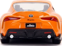 Han's Mazda RX-7 Orange Metallic Matt Black Toyota GR Supra Orange Metallic Black Hood Set 2 pieces Fast & Furious Series 1/32 Diecast Model Cars Jada 32910