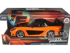 Han's Mazda RX-7 RHD Right Hand Drive Orange Black Fast & Furious Movie 1/24 Diecast Model Car Jada 30732