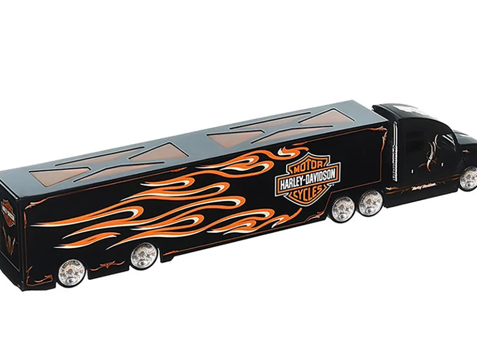 Harley Davidson Custom Hauler Trailer Black 1/64 Diecast Model Maisto 11516