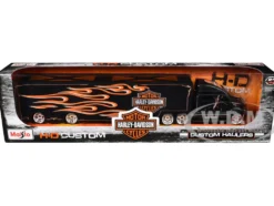 Harley Davidson Custom Hauler Trailer Black 1/64 Diecast Model Maisto 11516