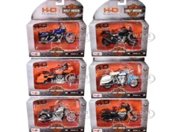 Harley-Davidson Motorcycles 6 piece Set Series 44 1/18 Diecast Models by Maisto