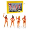 Hawaiian Tropic Girls Set of 4 Figurines 1/43 Model Cars Le Mans Miniatures 43003M