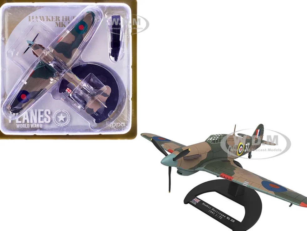Hawker Hurricane Mk.IIB Aircraft "No. 134 Squadron, 151 Wing, Vaenga, USSR" (1941) British Royal Air Force "Planes of World War II" Series 1/72 Diecast Model Airplane by Luppa