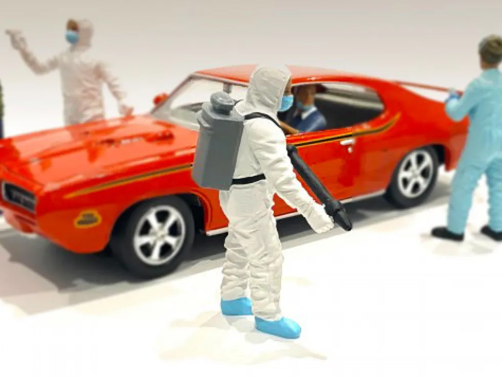 Hazmat Crew Figurine I 1/18 Scale Models American Diorama 76267