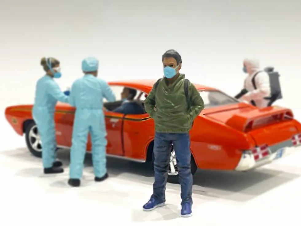 Hazmat Crew Figurine V 1/24 Scale Models American Diorama 76371