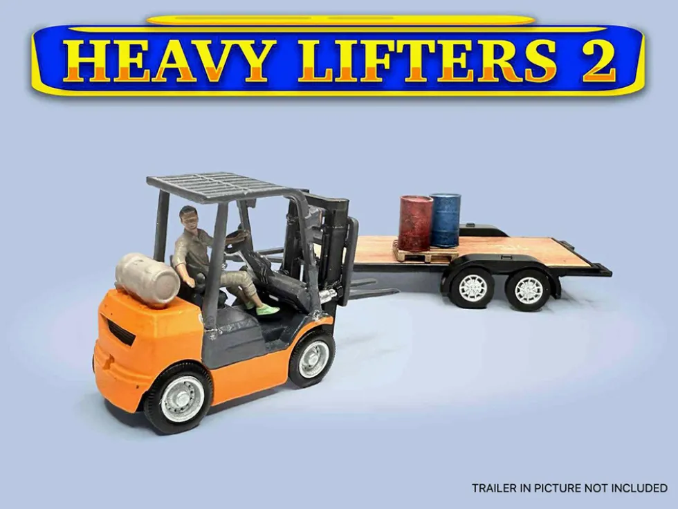 Heavy Lifters 2 4 piece Diecast Set Limited Edition for 1/64 Scale Models by American Diorama