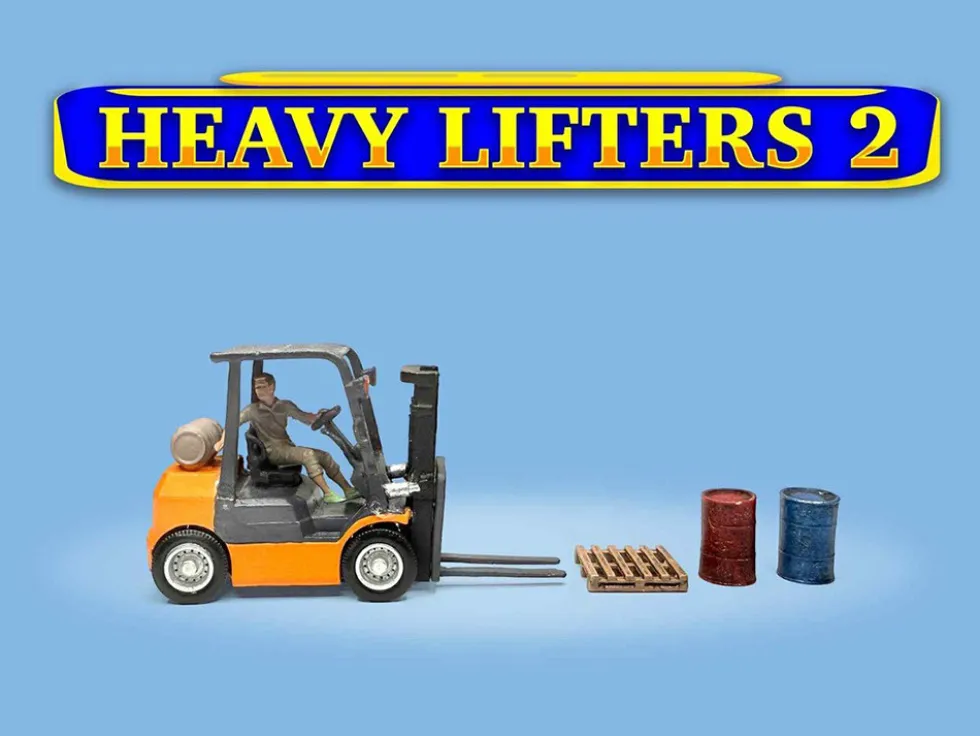 Heavy Lifters 2 4 piece Diecast Set Limited Edition for 1/64 Scale Models by American Diorama