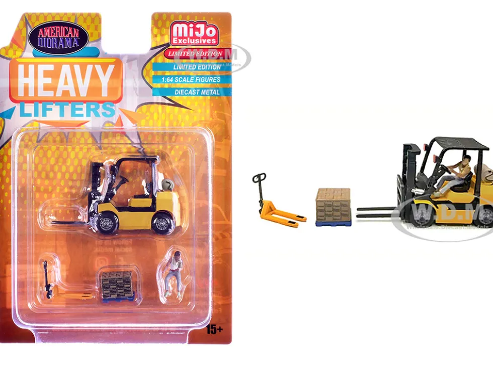 Heavy Lifters 4 piece Diecast Set Limited Edition for 1/64 Scale Models by American Diorama