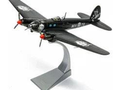 Heinkel He III Bomber Aircraft "Motorhead" Black with Graphics 1/72 Diecast Model by Corgi