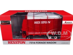 Hesston 7316 Forage Wagon Red and White 1/16 Diecast Model by SpecCast