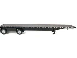 High Boy Spread Axle Flatbed Trailer Black 1/87 (HO) Plastic Model Car by HO Logistics