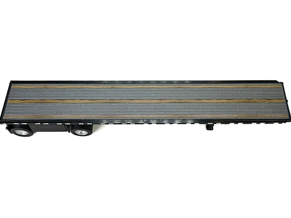 High Boy Spread Axle Flatbed Trailer Black 1/87 (HO) Plastic Model Car by HO Logistics