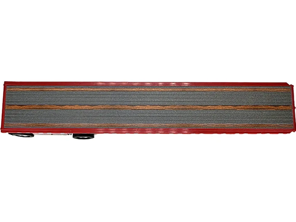 High Boy Spread Axle Flatbed Trailer Red 1/87 (HO) Plastic Model Car by HO Logistics