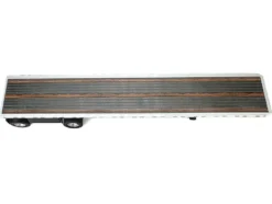 High Boy Spread Axle Flatbed Trailer White 1/87 (HO) Plastic Model Car by HO Logistics