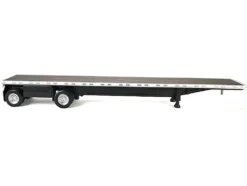 High Boy Spread Axle Flatbed Trailer White 1/87 (HO) Plastic Model Car by HO Logistics