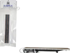 High Boy Spread Axle Flatbed Trailer White 1/87 (HO) Plastic Model Car by HO Logistics
