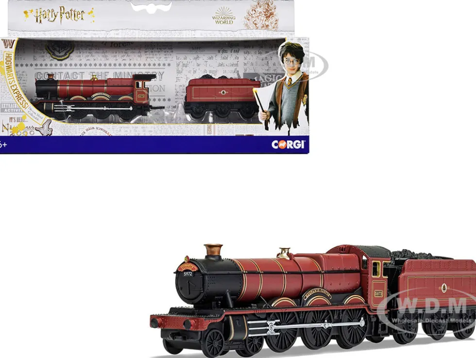 Hogwarts Express Locomotive with Coal Train Car Harry Potter Movie Series 1/100 Diecast Model Corgi CC99724