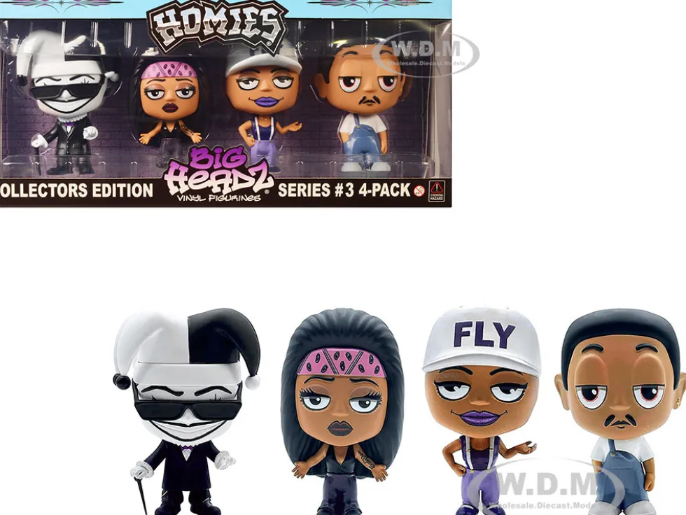 Homies Big Headz Series 3 Collector s Edition 4 Pack of Figures Homies 20459