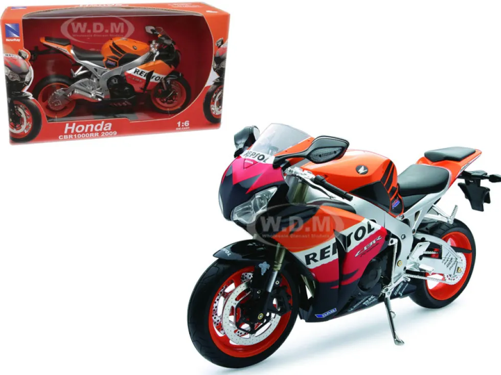2009 Honda CBR1000RR Repsol Motorcycle 1/6 Diecast Model New Ray 49073