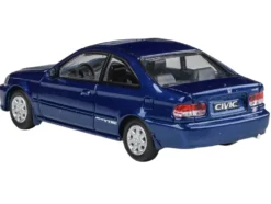 1999 Honda Civic Coupe Electron Blue Pearl Metallic with Sunroof 1/64 Diecast Model Car by Paragon Models