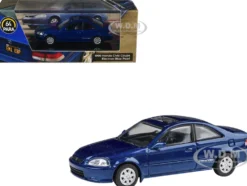 1999 Honda Civic Coupe Electron Blue Pearl Metallic with Sunroof 1/64 Diecast Model Car by Paragon Models