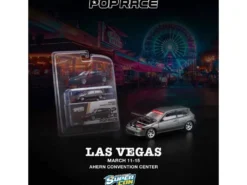 Honda Civic EG6 RHD (Right Hand Drive) Gray Metallic with Red Interior "2026 Diecast Super Con Las Vegas Event Exclusive" 1/64 Diecast Model Car by Pop Race