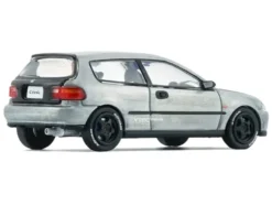 Honda Civic EG6 RHD (Right Hand Drive) Raw Metal with Carbon Hood with Alternates 1/64 Diecast Model Car by BM Creations