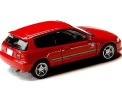 Honda Civic (EG6) RHD (Right Hand Drive) "Myogi Night Kids" Red "Initial D" (1995-2013) Manga "Diorama Set Series" 1/64 Diecast Model Car by Hobby Japan