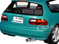 1991 Honda Civic (EG6) RHD (Right Hand Drive) Aztec Green Metallic 1/18 Diecast Model Car by Solido