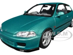 1991 Honda Civic (EG6) RHD (Right Hand Drive) Aztec Green Metallic 1/18 Diecast Model Car by Solido