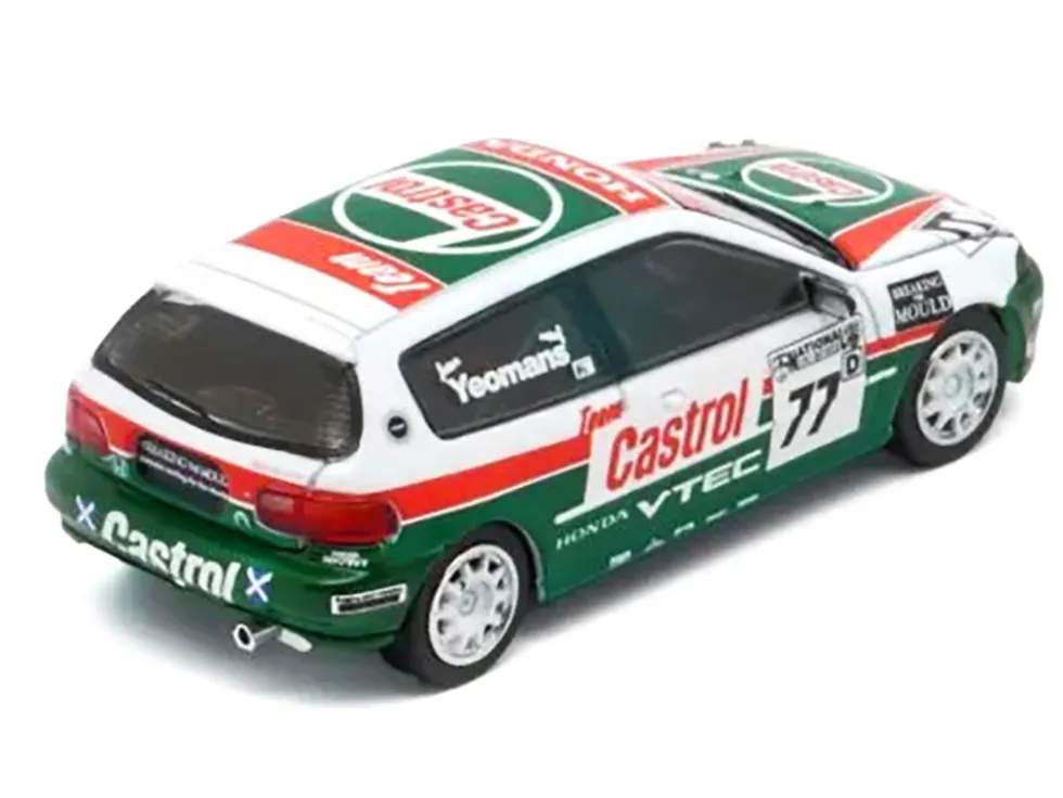 Honda Civic EG6 RHD (Right Hand Drive) #77 Team Castrol "National Saloon Car Cup" (1993) 1/64 Diecast Model Car by BM Creations