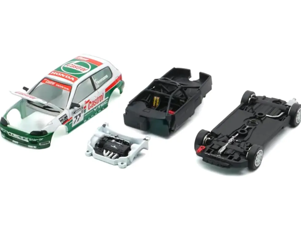 Honda Civic EG6 RHD (Right Hand Drive) #77 Team Castrol "National Saloon Car Cup" (1993) 1/64 Diecast Model Car by BM Creations