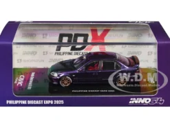 Honda Civic Ferio Si (EK) RHD (Right Hand Drive) Midnight Purple Metallic "Philippine Diecast Expo 2025 Event Edition" 1/64 Diecast Model Car by Inno Models