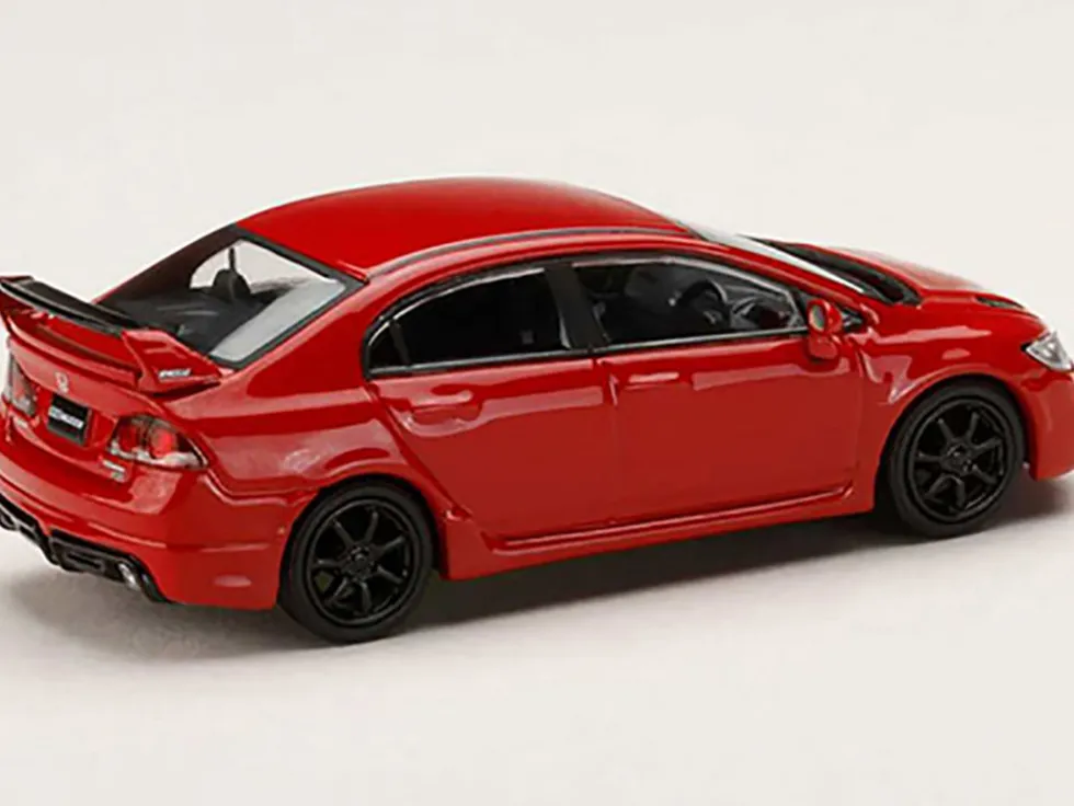 Honda Civic Mugen RR (FD2) RHD (Right Hand Drive) Milano Red "JDM64" Series 1/64 Diecast Model Car by Hobby Japan